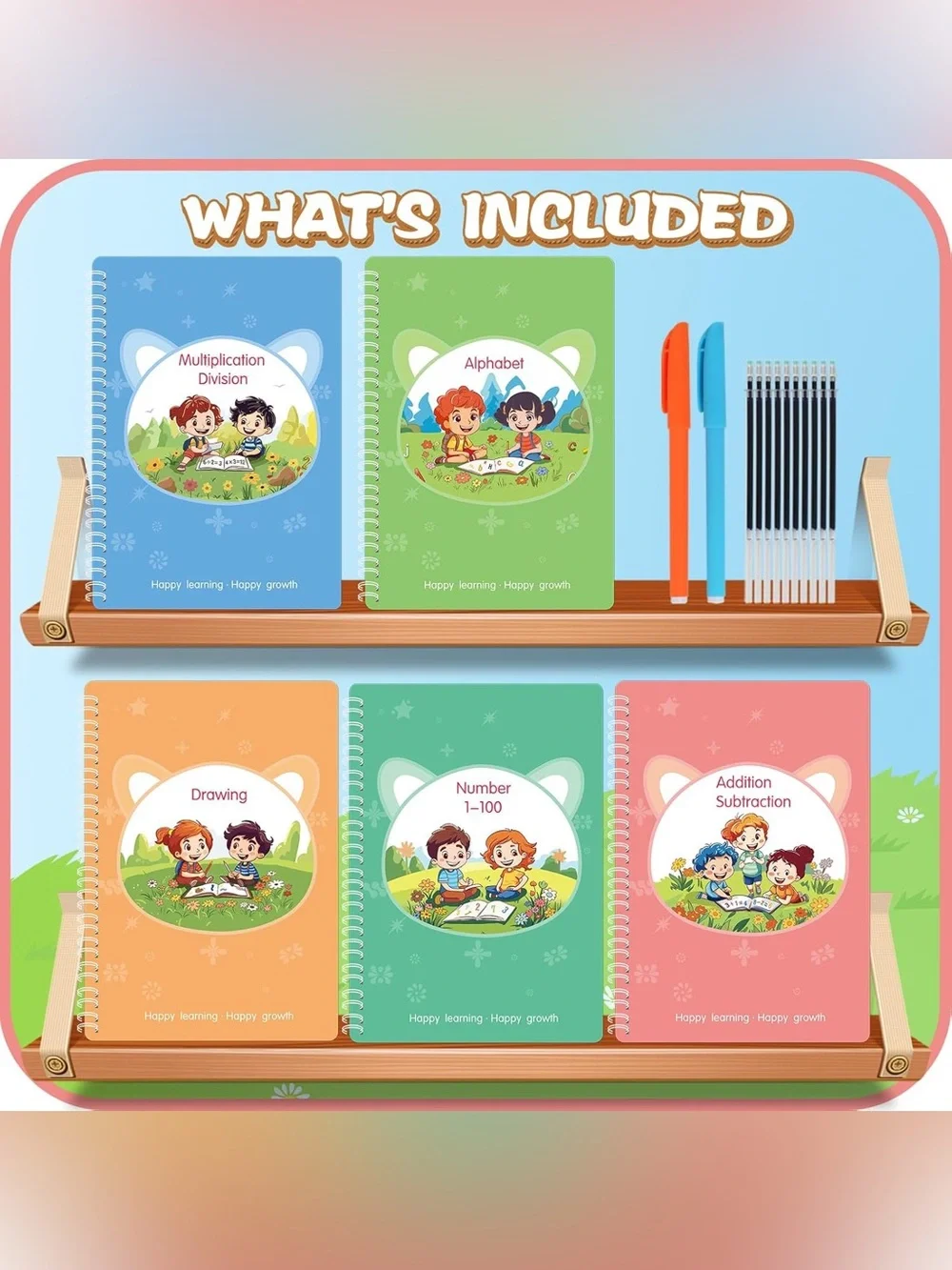 Magic Practice Copybook, Reusable Writing Practice Book, for Preschool Kids NWT